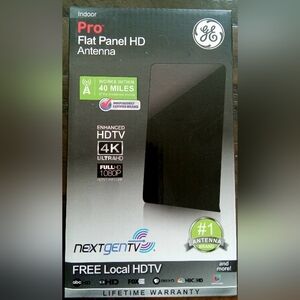 NWT GE Flat Panel HD TV Antenna Local Channels HDTV 4K Ultra Full HD 1080P